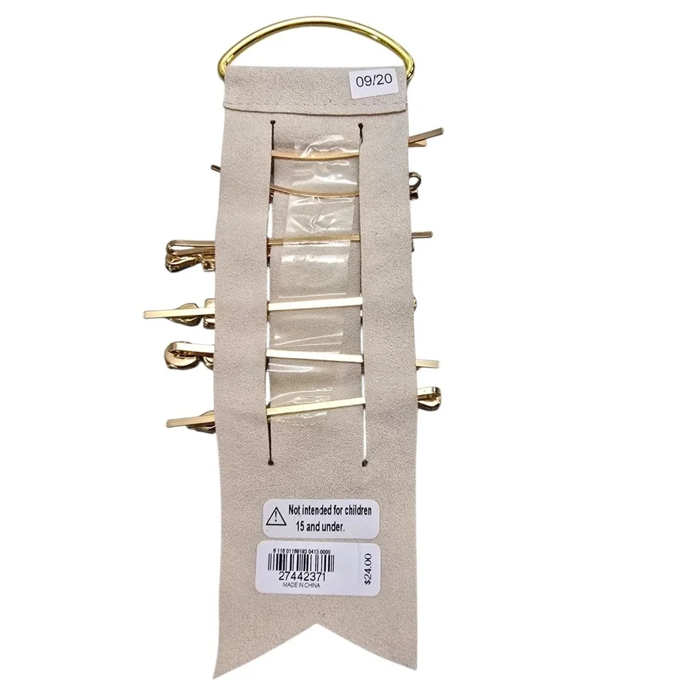 Express Hair Clip Set Women OS Gold Crystal Rhinestone Bobby Pins Glam 6pc
